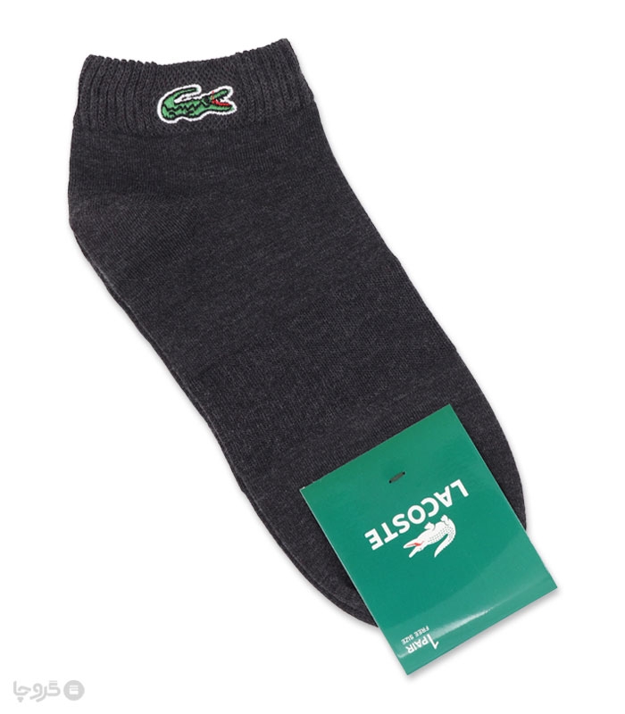 جوراب مچی اسپرت وسط کش گلدوزی طرح LACOSTE