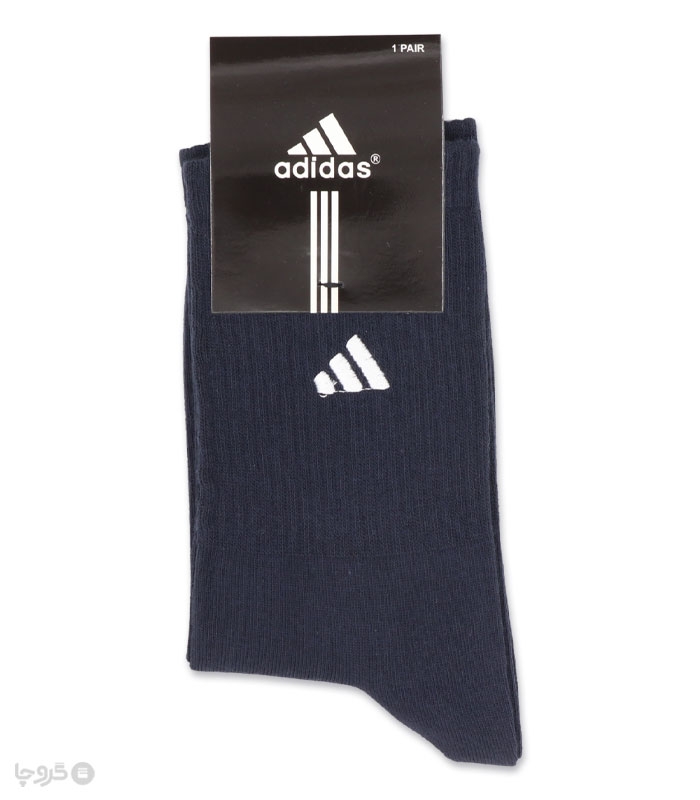 جوراب ساقدار زنانه کش انگلیسی گلدوزی طرح Adidas