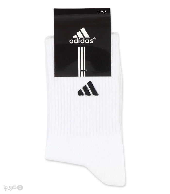 جوراب ساقدار زنانه کش انگلیسی گلدوزی طرح Adidas
