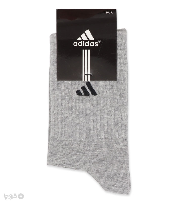 جوراب ساقدار زنانه کش انگلیسی گلدوزی طرح Adidas