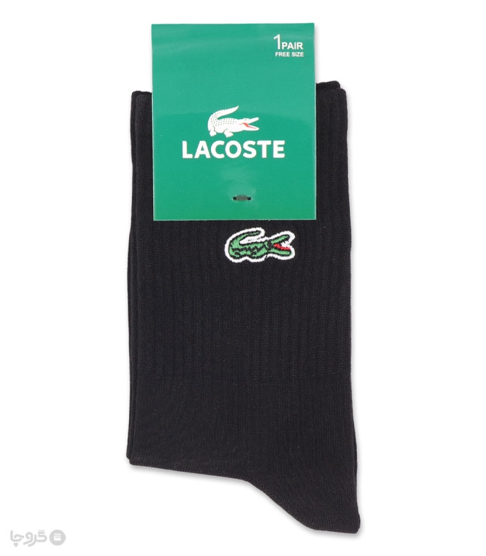جوراب ساقدار زنانه گلدوزی طرح Lacoste