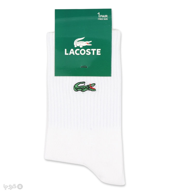 جوراب ساقدار زنانه گلدوزی طرح Lacoste