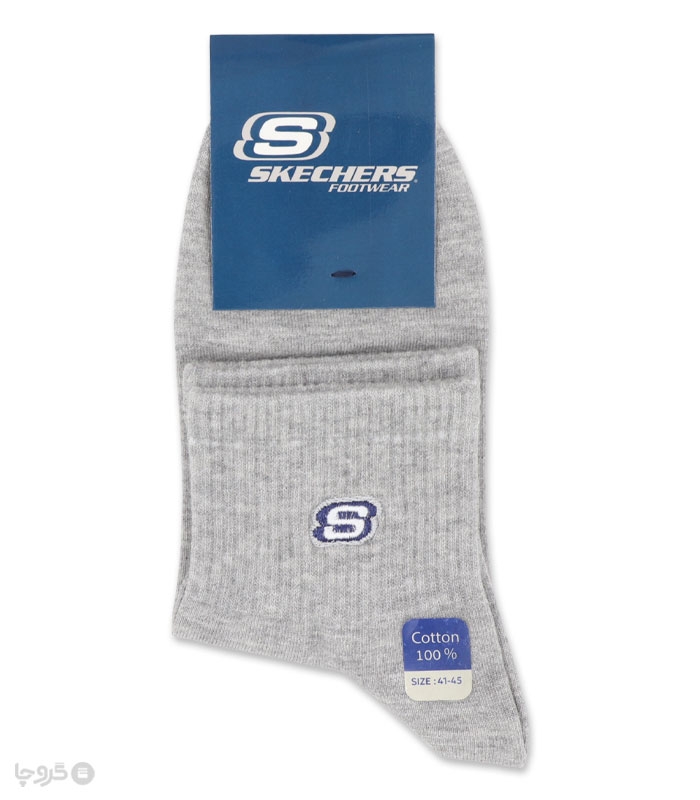 جوراب نیم ساق مردانه گلدوزی طرح Skechers