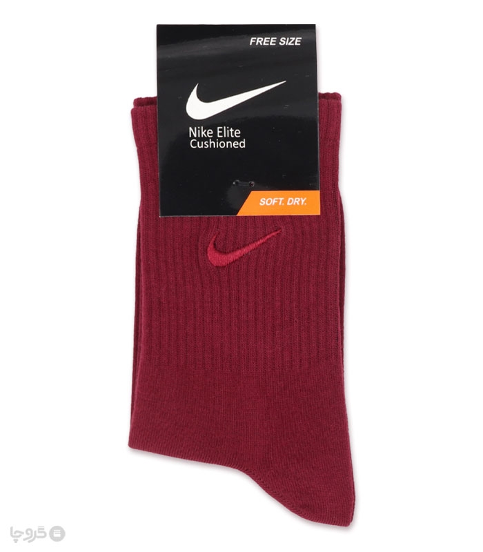 جوراب ساقدار اسپرت کش انگلیسی گلدوزی طرح Nike طیف قرمز
