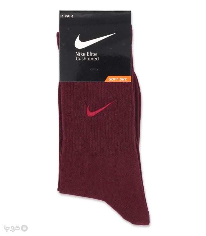 جوراب ساقدار اسپرت کش انگلیسی گلدوزی طرح Nike طیف قرمز