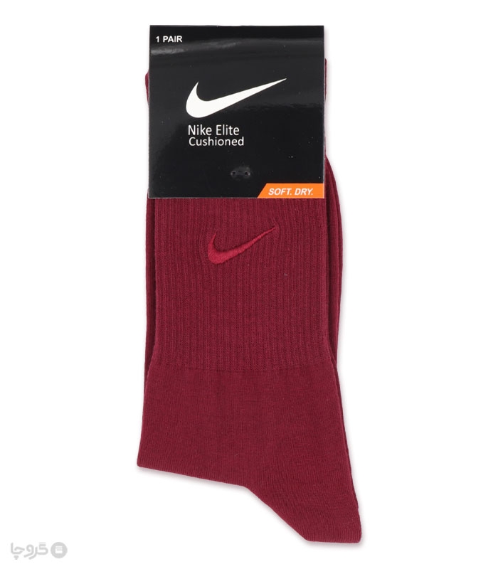 جوراب ساقدار اسپرت کش انگلیسی گلدوزی طرح Nike طیف قرمز