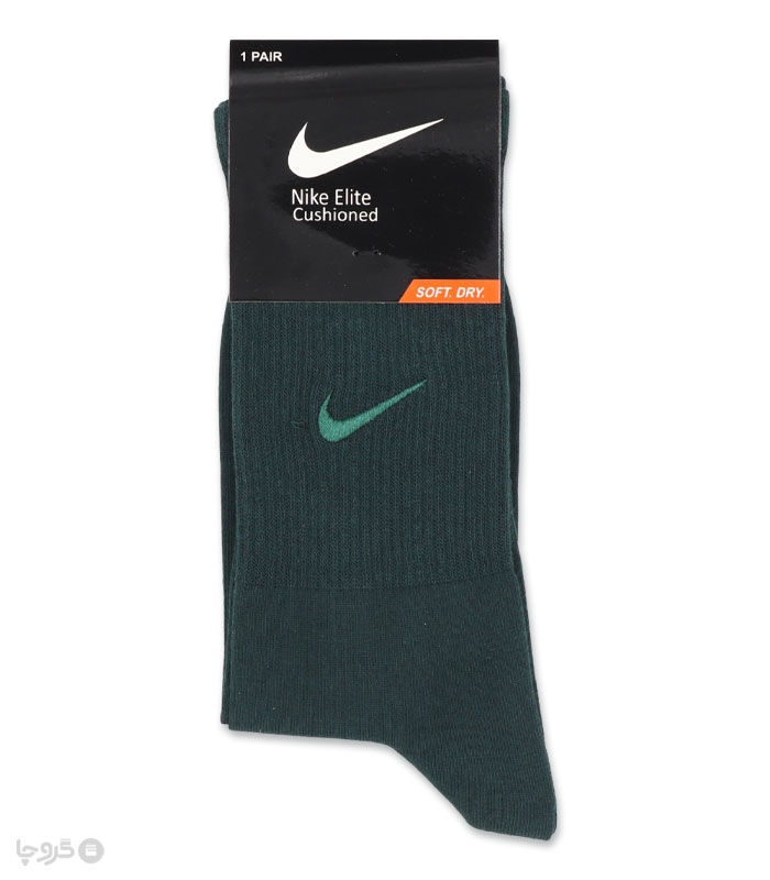 جوراب ساقدار اسپرت کش انگلیسی گلدوزی طرح Nike طیف سبز