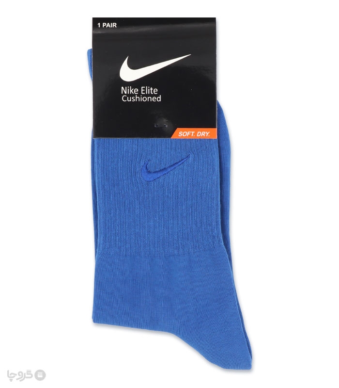 جوراب ساقدار اسپرت کش انگلیسی گلدوزی طرح Nike طیف آبی