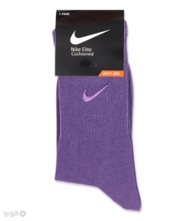 خرید جوراب ساقدار اسپرت کش انگلیسی گلدوزی طرح Nike طیف بنفش