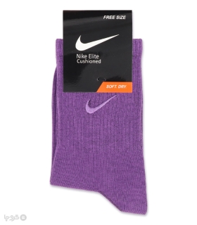 جوراب ساقدار اسپرت کش انگلیسی گلدوزی طرح Nike طیف بنفش