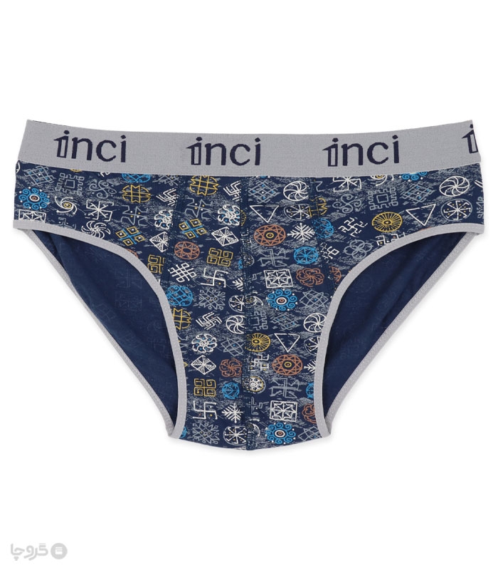 شورت مردانه نخی اسلیپ بیر اینجی کد 1800 طرح نماد هندسی