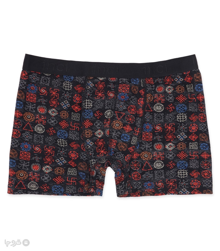 خرید شورت مردانه نخی پادار 1Inci بیر اینجی کد 1700 طرح نماد