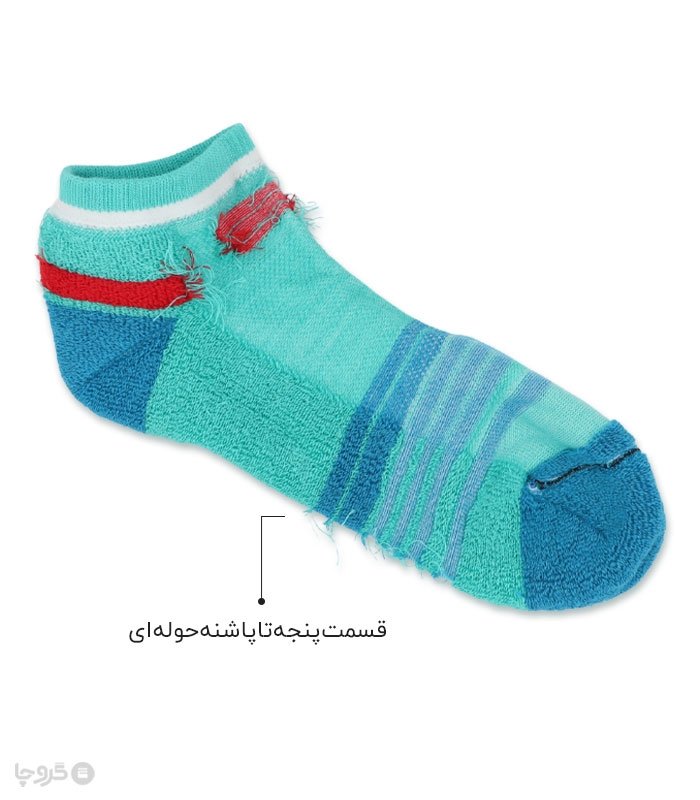 جوراب حوله ای مچی زنانه پاآرا کد 804 طرح رینگی