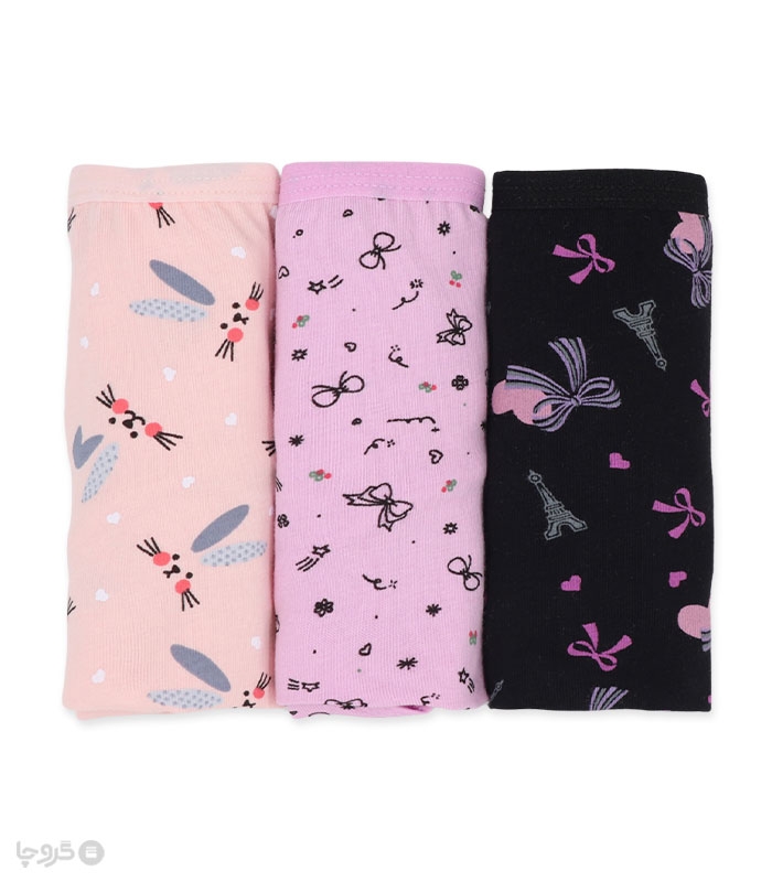 پک شورت زنانه اسلیپ نخی Misspel میسپل کد 4000 طرح 9 - بسته 3 عددی