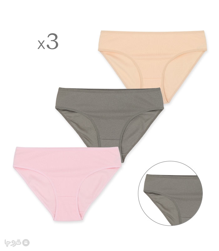 پک شورت زنانه اسلیپ نخی کبریتی Misspel میسپل کد 6100 طرح 3 - بسته 3 عددی