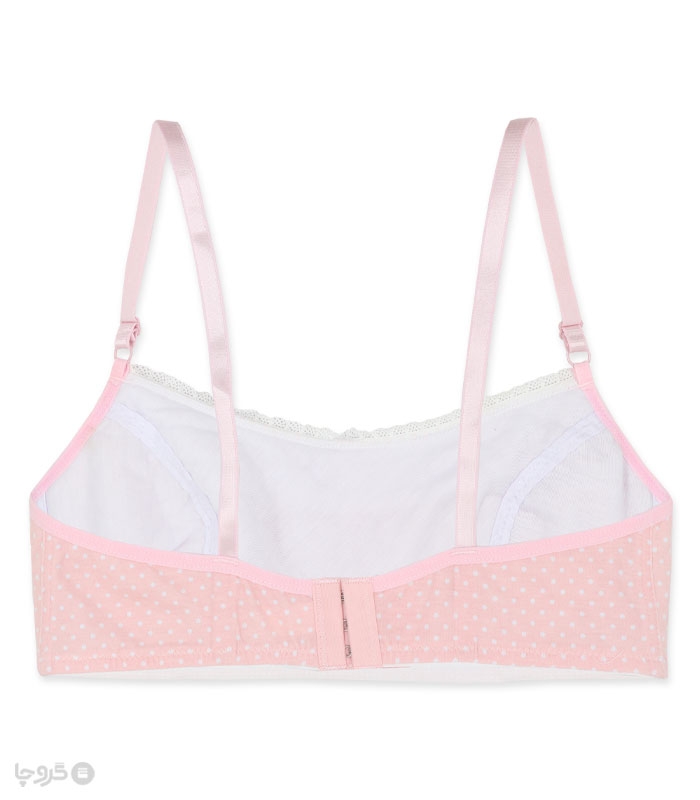 سوتین دخترانه نخی بدون فنر کد 816 طرح خالخالی