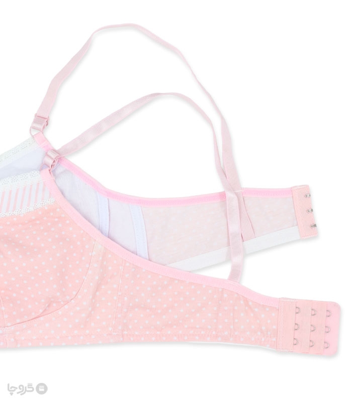 سوتین دخترانه نخی بدون فنر کد 816 طرح خالخالی