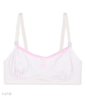 خرید سوتین دخترانه نخی بدون فنر کد 428 طرح خالخال ریز