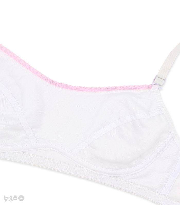 سوتین دخترانه نخی بدون فنر کد 428 طرح خالخال ریز