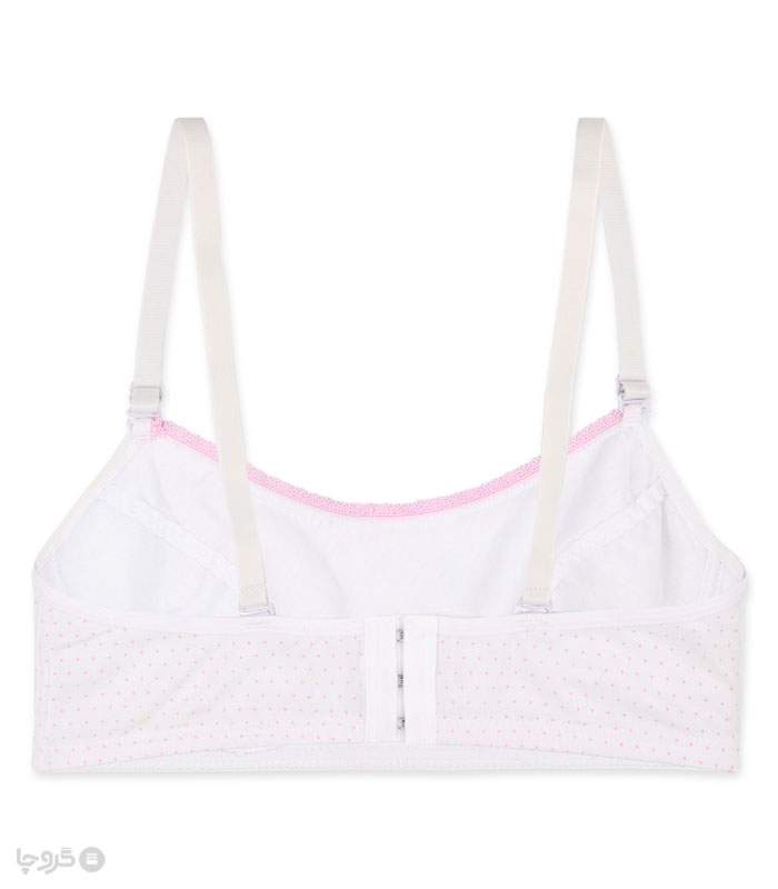 سوتین دخترانه نخی بدون فنر کد 428 طرح خالخال ریز