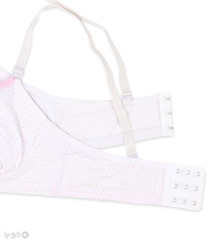 سوتین دخترانه نخی بدون فنر کد 428 طرح خالخال ریز