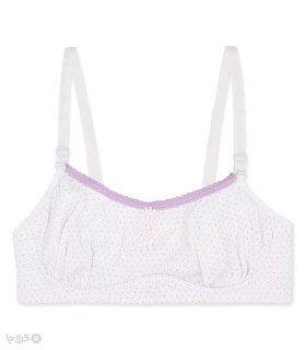 خرید سوتین دخترانه نخی بدون فنر کد 428 طرح خالخال ریز