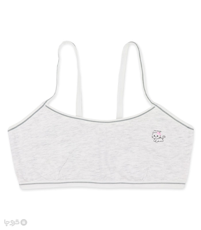 نیم تنه دخترانه نخی طرح گربه پاپیونی کد 115