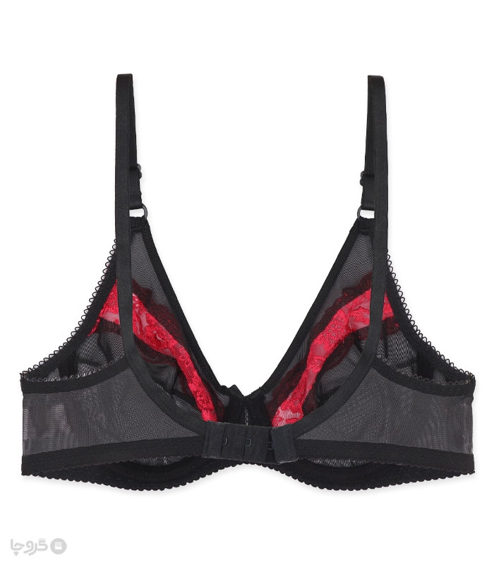 ست شورت و سوتین توری فنردار بارون گلدوزی کد C5