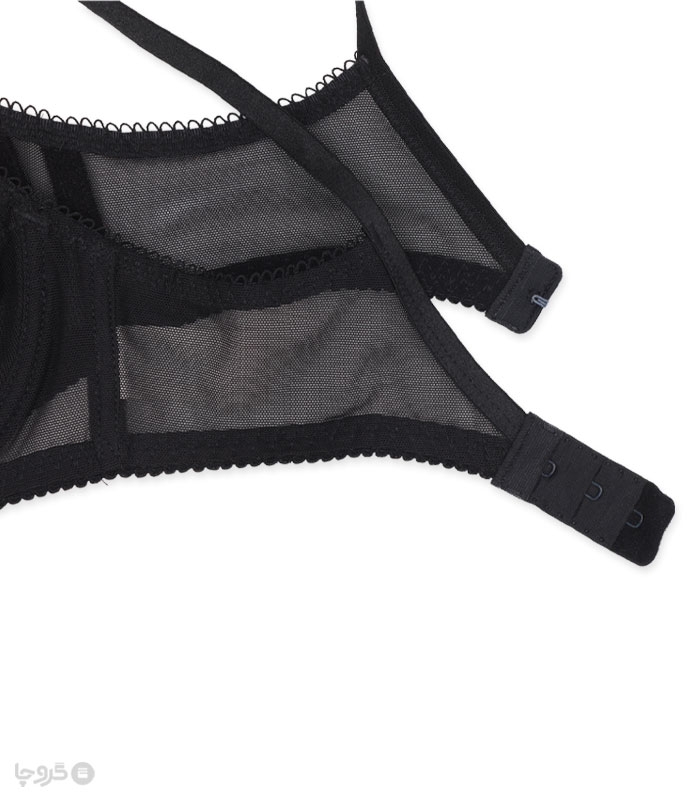 ست شورت و سوتین توری فنردار بارون گلدوزی کد C5