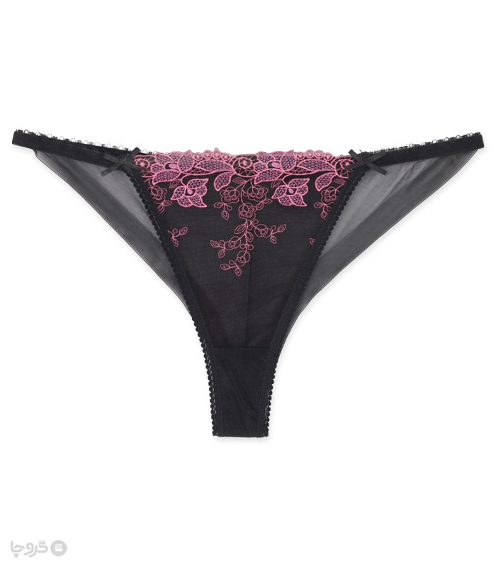 ست شورت و سوتین توری فنردار بارون گلدوزی کد K4