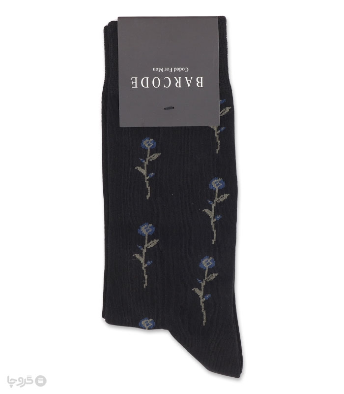 جوراب ساقدار مردانه بارکد طرح Night Rose