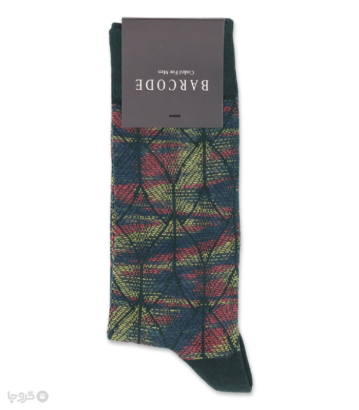 خرید جوراب ساقدار مردانه بارکد طرح Earth Weave