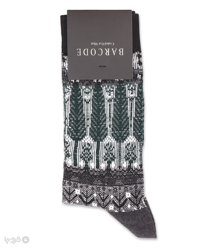 جوراب ساقدار مردانه بارکد طرح Cedar Pattern