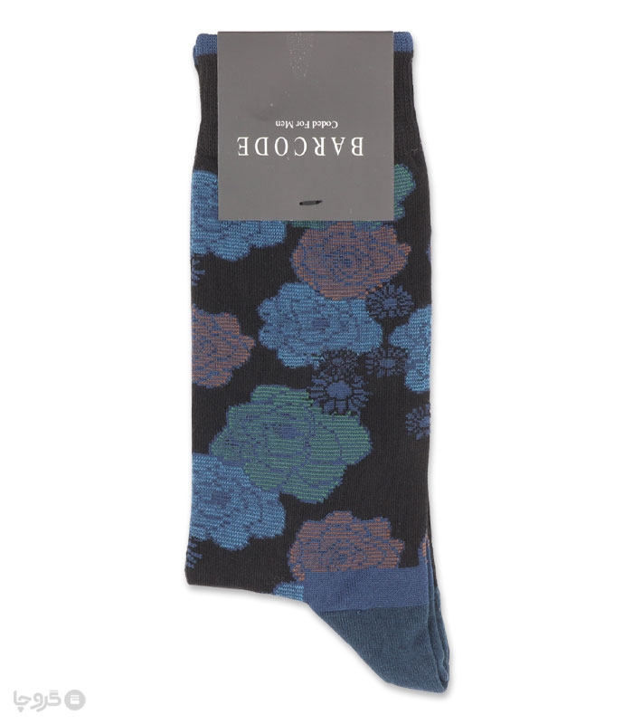 خرید جوراب ساقدار مردانه بارکد طرح Midnight Bloom