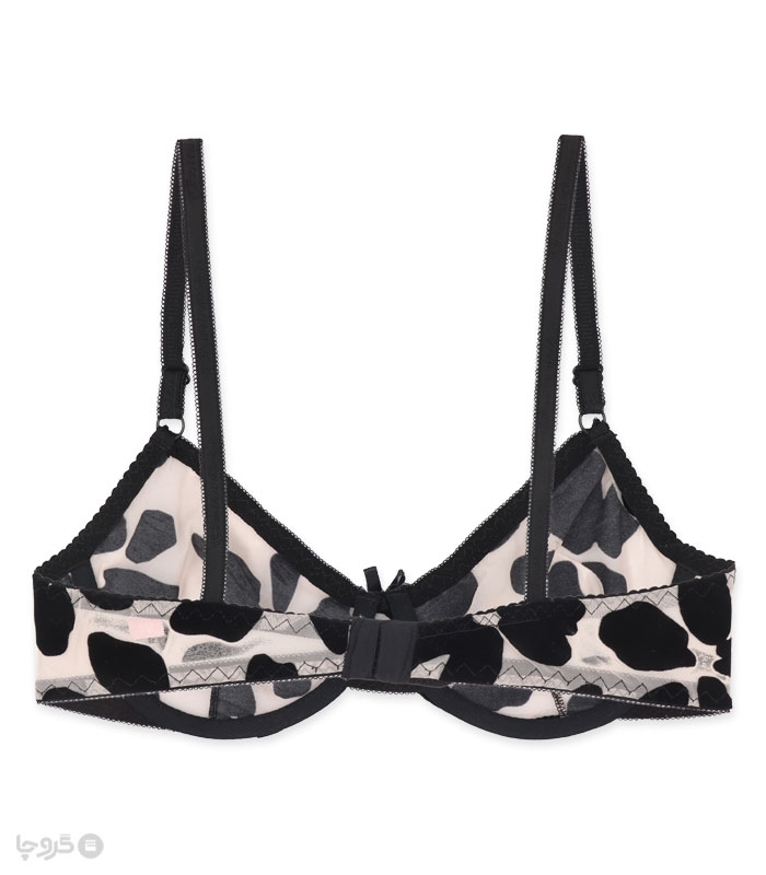 ست شورت و سوتین توری فنردار ژوبین کد 1404 طرح سنگ مخملی