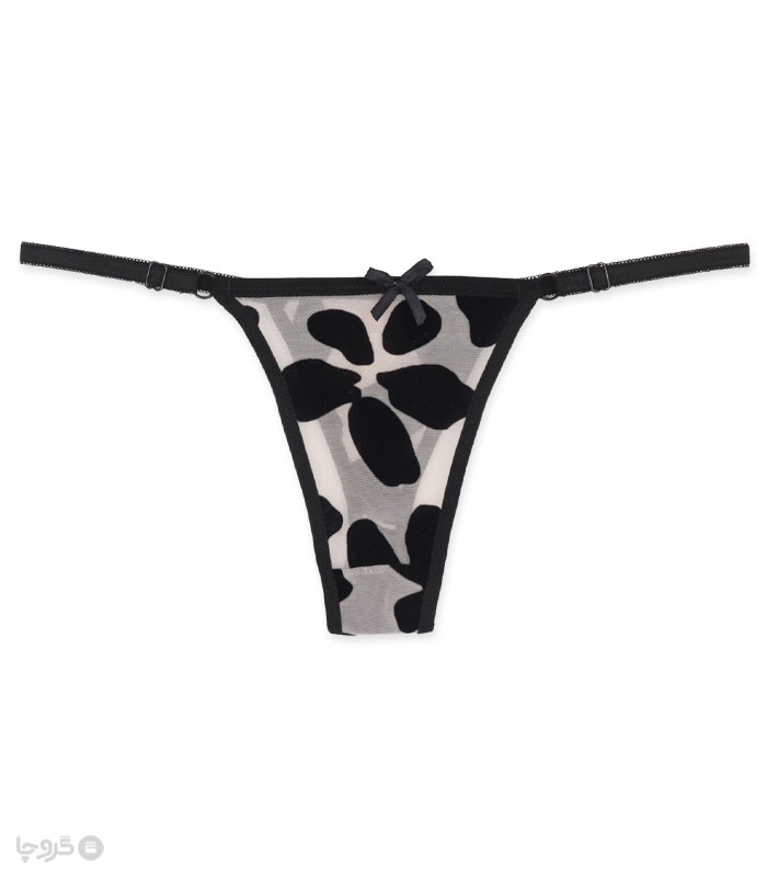 ست شورت و سوتین توری فنردار ژوبین کد 1404 طرح سنگ مخملی