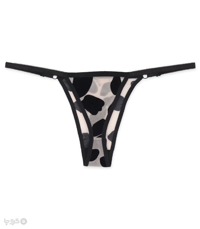 ست شورت و سوتین توری فنردار ژوبین کد 1404 طرح سنگ مخملی