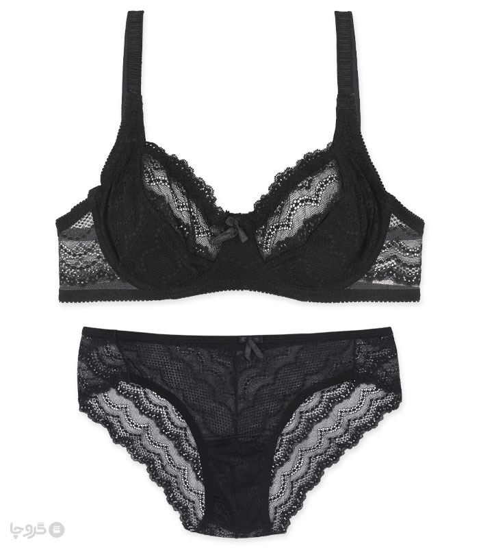 ست شورت و سوتین تور و دانتل فنردار Laya لعیا کد 065