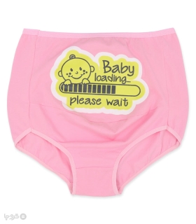 خرید شورت بارداری نخی لعیا کد 1216-1 طرح Baby Loading