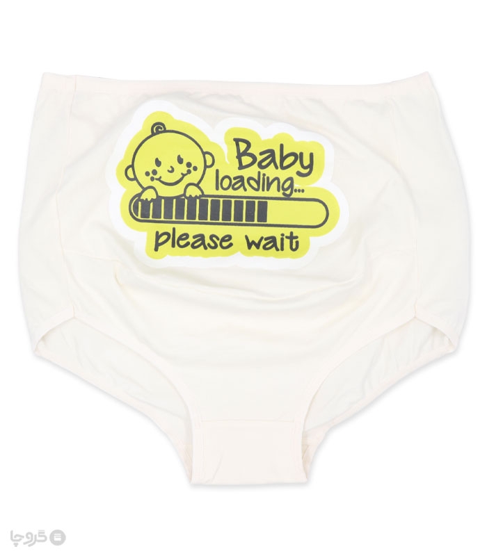 شورت بارداری نخی لعیا کد 1216-1 طرح Baby Loading