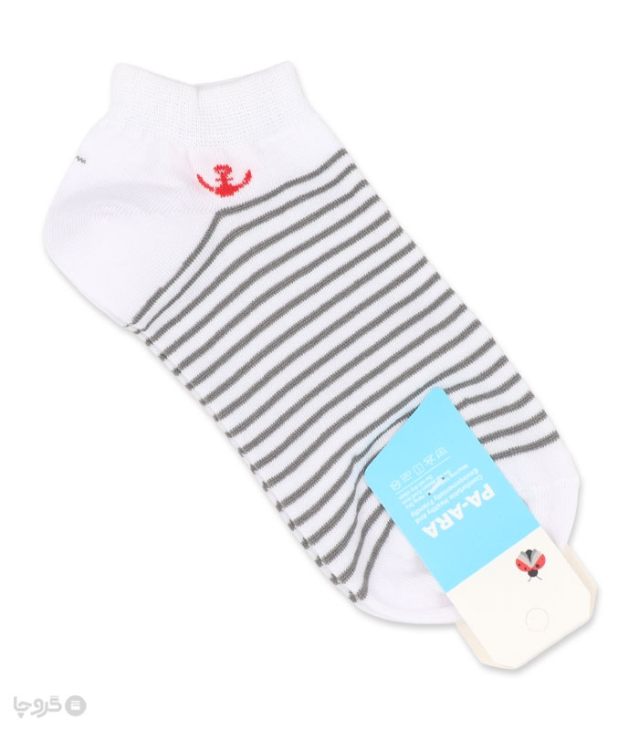 جوراب نانو مچی مردانه پاآرا کد 403 طرح لنگر