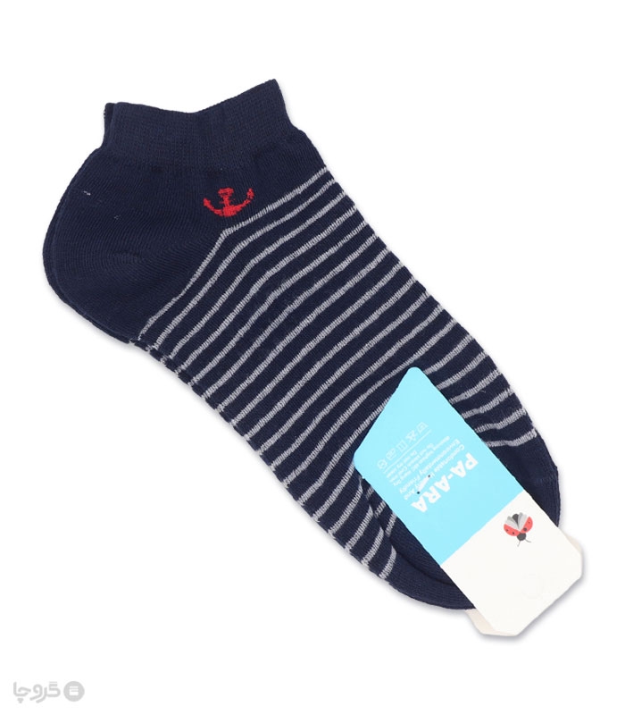 جوراب نانو مچی مردانه پاآرا کد 403 طرح لنگر