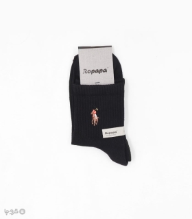 خرید جوراب نیم ساق مردانه پاشنه و پنجه حوله‌ای روپاپا طرح گلدوزی Polo