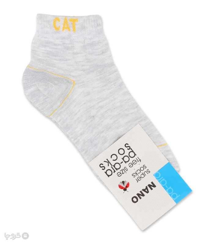 جوراب نانو نیم ساق مردانه پاآرا کد 402 طرح CAT