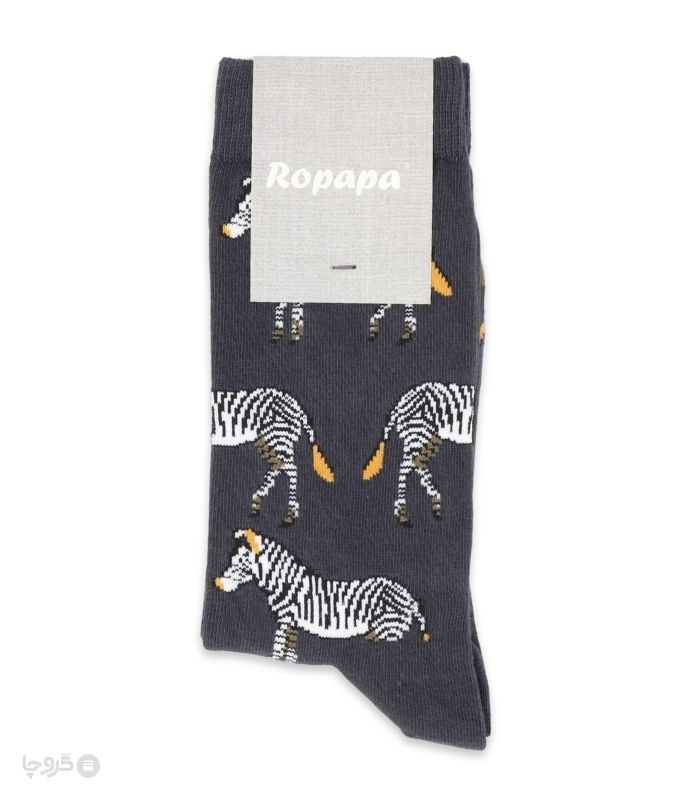 خرید جوراب ساقدار زنانه روپاپا طرح Zebra