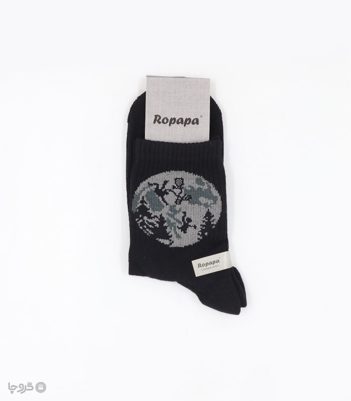 خرید جوراب نیم ساق مردانه پاشنه و پنجه حوله‌ای روپاپا طرح E.T