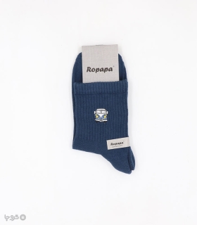 خرید جوراب نیم ساق مردانه پاشنه و پنجه حوله‌ای روپاپا طرح گلدوزی فولکس 2