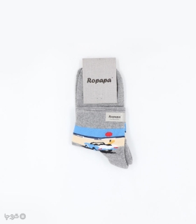 خرید جوراب نیم ساق مردانه پاشنه و پنجه حوله‌ای روپاپا طرح Coastal Drive