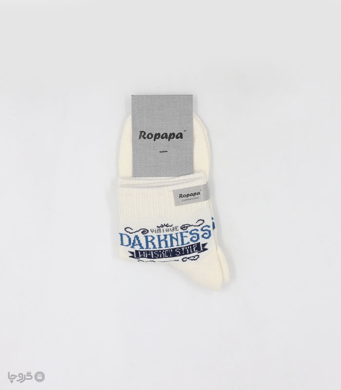 خرید جوراب نیم ساق مردانه پاشنه و پنجه حولهای روپاپا طرح Darkness