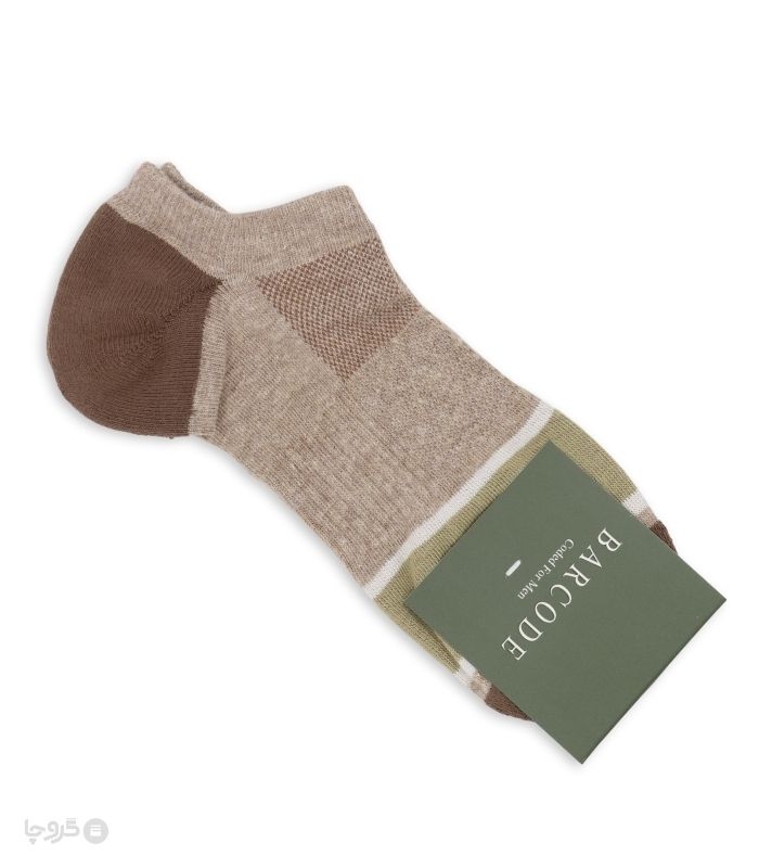 جوراب مچی مردانه پاشنه و پنجه حوله‌ای Barcode بارکد طرح پنجه رینگی پهن